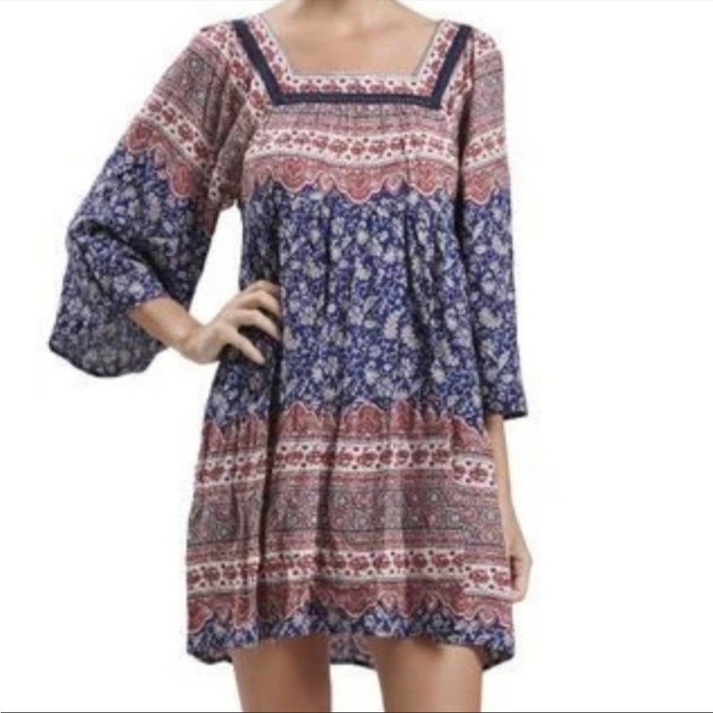Blu Pepper Floral Tunic Dress Size Large